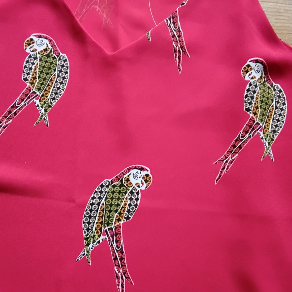 LOFT Petites Red Parrot Print Camisole – NWT – Size MP
