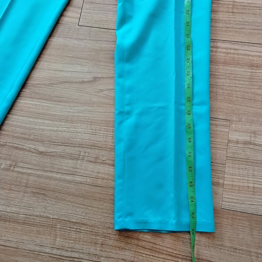 Banana Republic Bold Turquoise Ryan Fit Straight Leg Trousers Sz 2