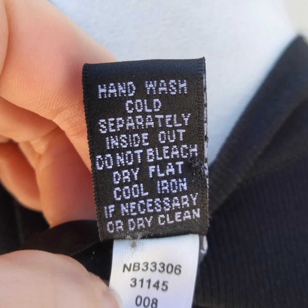 Cable & Gauge Sophisticated Black Embellished Statement Top Size Small