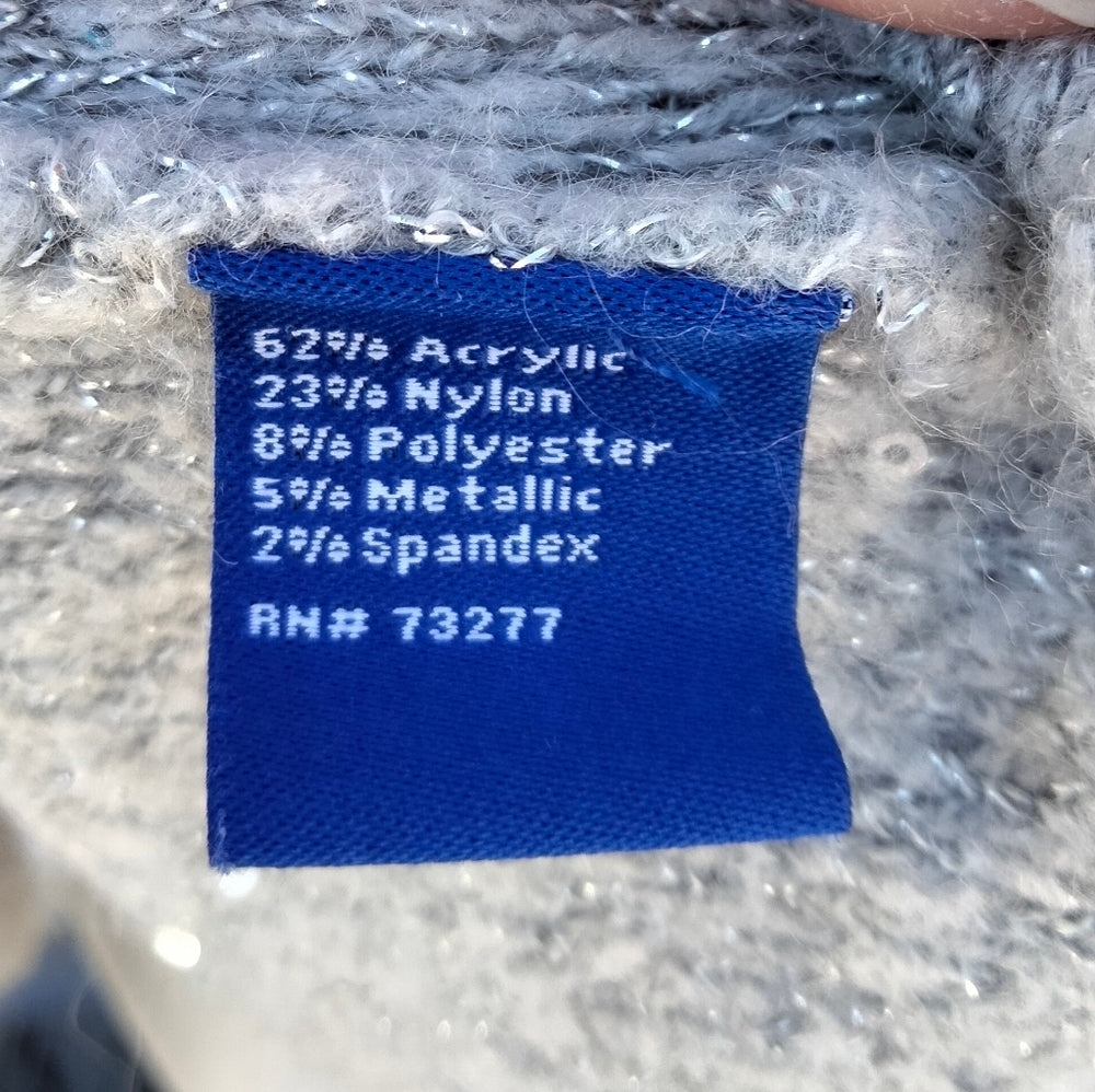 Apt. 9 Sparkling Scoop Neck Asymmetrical Cut Sweater Size Medium