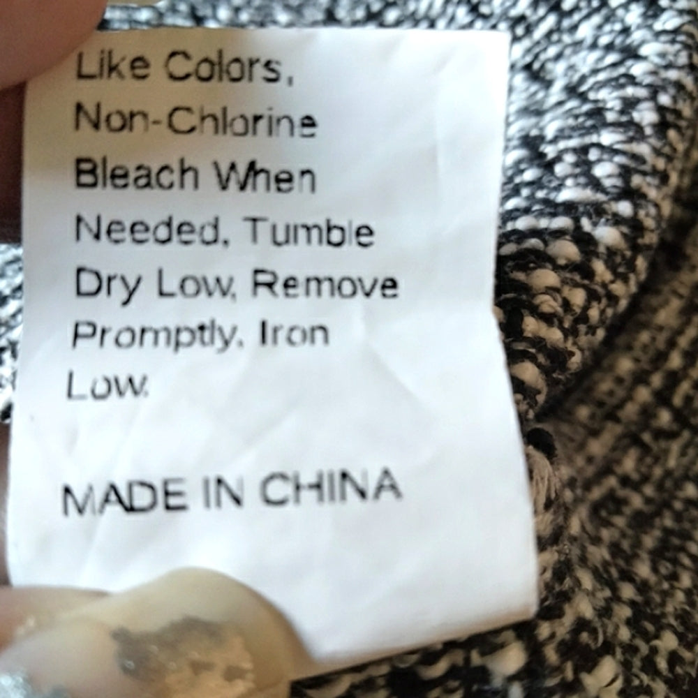 Shein Tweed Sleeveless Romper w/Fringed Hem Sz M