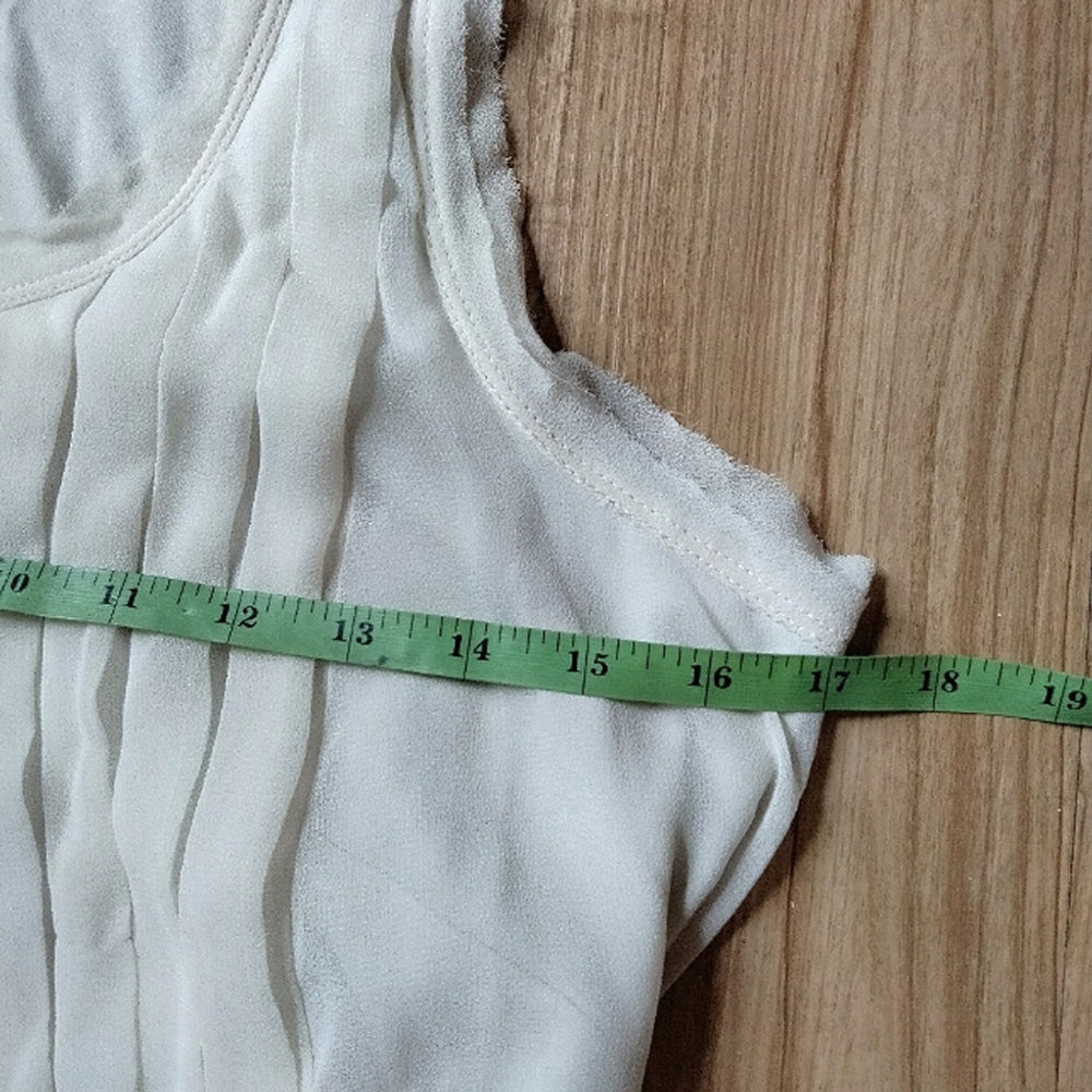 Simply Vera Vera Wang Charming Cream Belted Mini Sleeveless Dress Sz Small