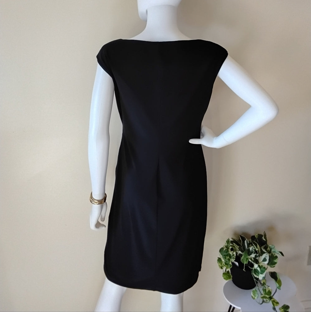 Lauren Ralph Lauren Black Knee-Length Dress - Size 10