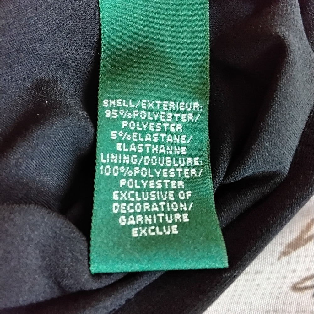 Lauren Ralph Lauren Black Knee-Length Dress - Size 10