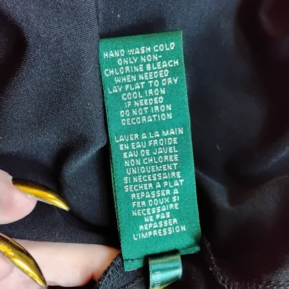 Lauren Ralph Lauren Black Knee-Length Dress - Size 10