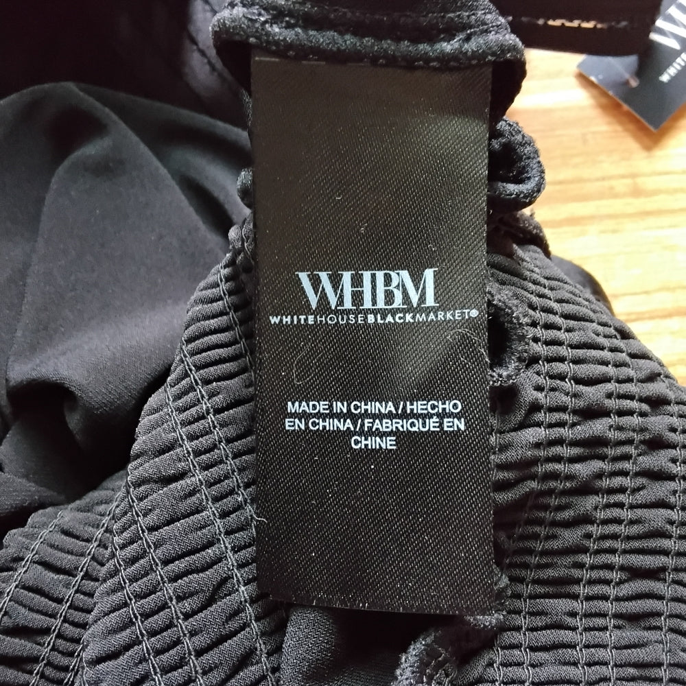 White House Black Market Cross Front Halter Tunic – Black XS, NWT