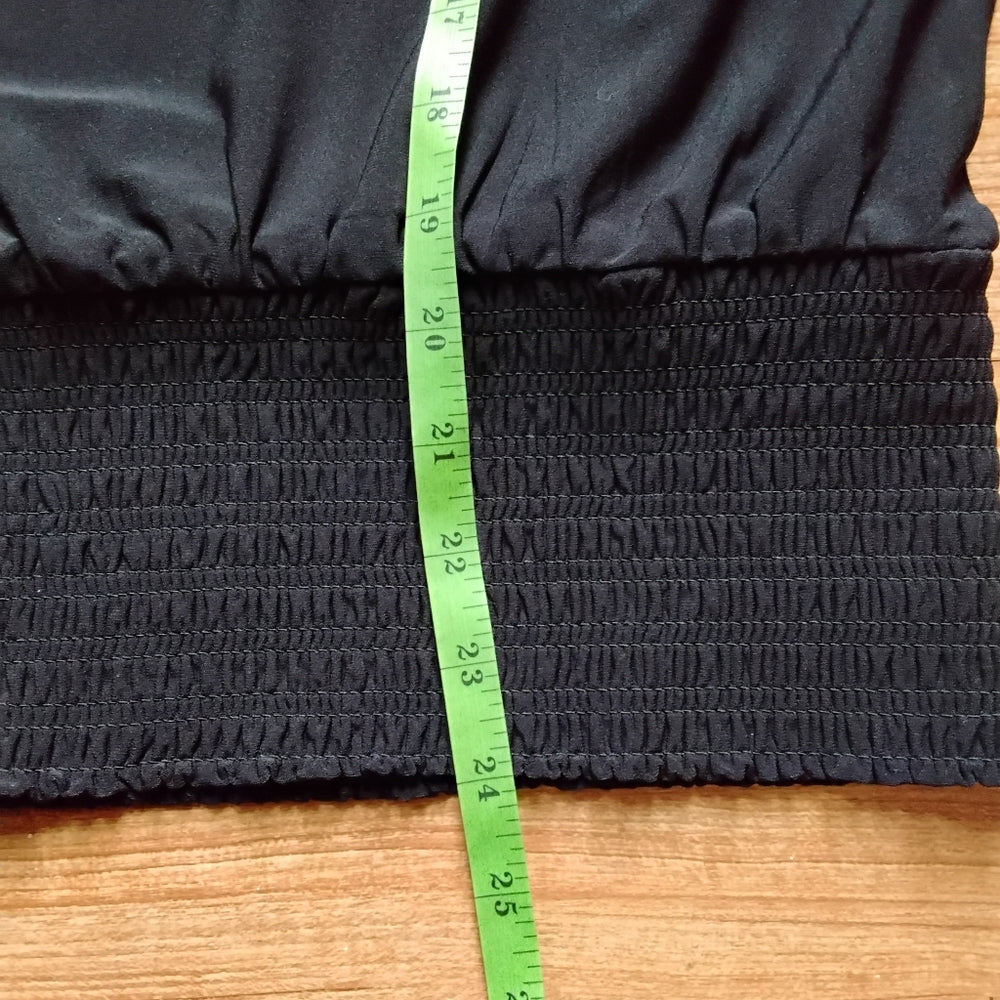 White House Black Market Cross Front Halter Tunic – Black XS, NWT