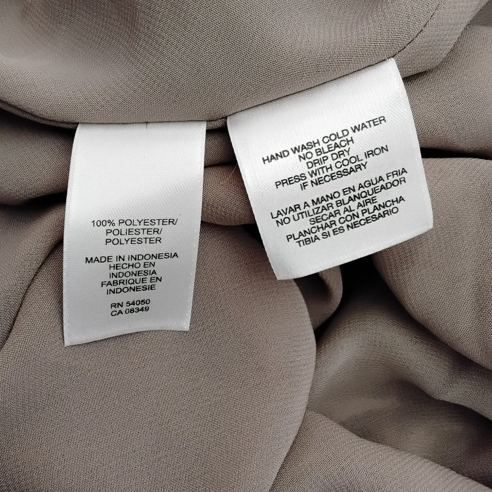 Evan-Picone Brown & Cream Abstract Midi Dress – Size 10