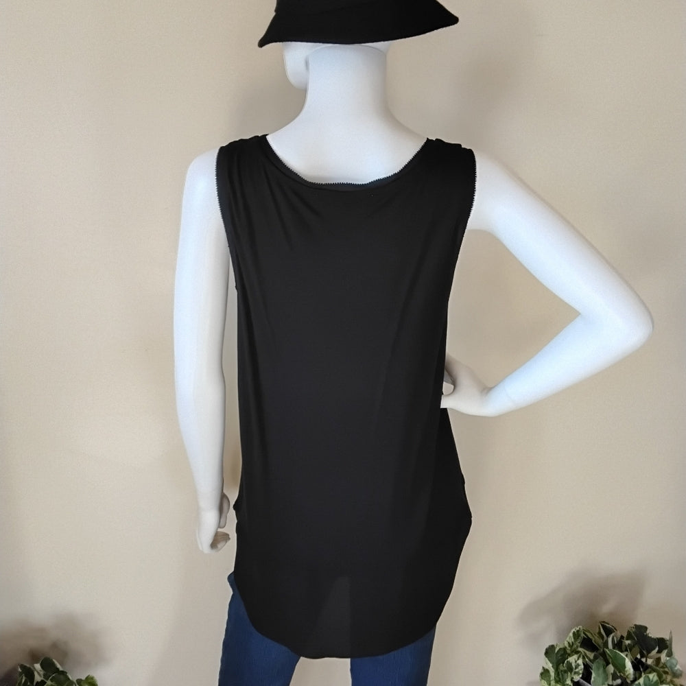 NWT Ann Taylor LOFT Sleeveless Black Top – Size M