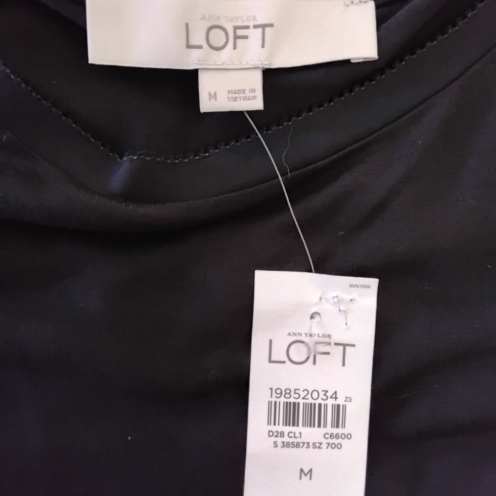 NWT Ann Taylor LOFT Sleeveless Black Top – Size M