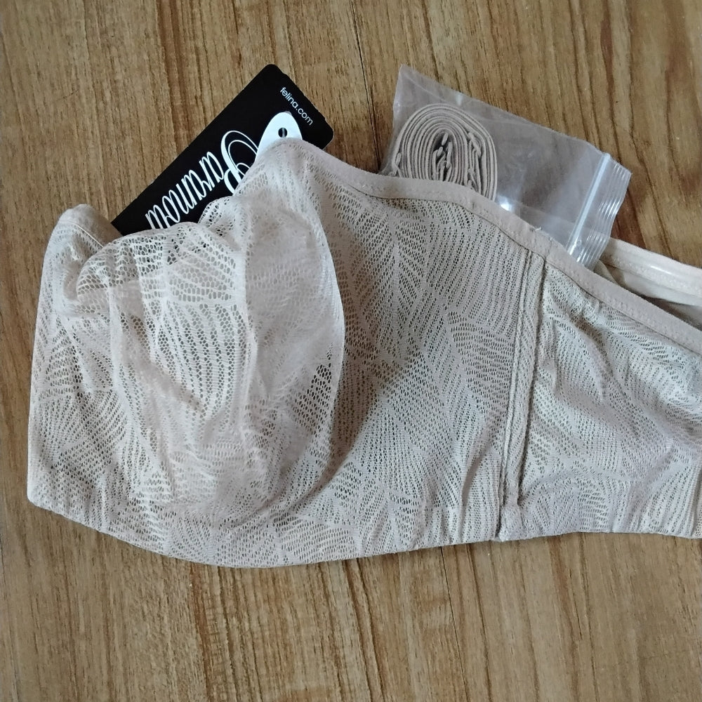 Paramour by Felina Lace Bra Detachable Straps– 36C NWT Elegance