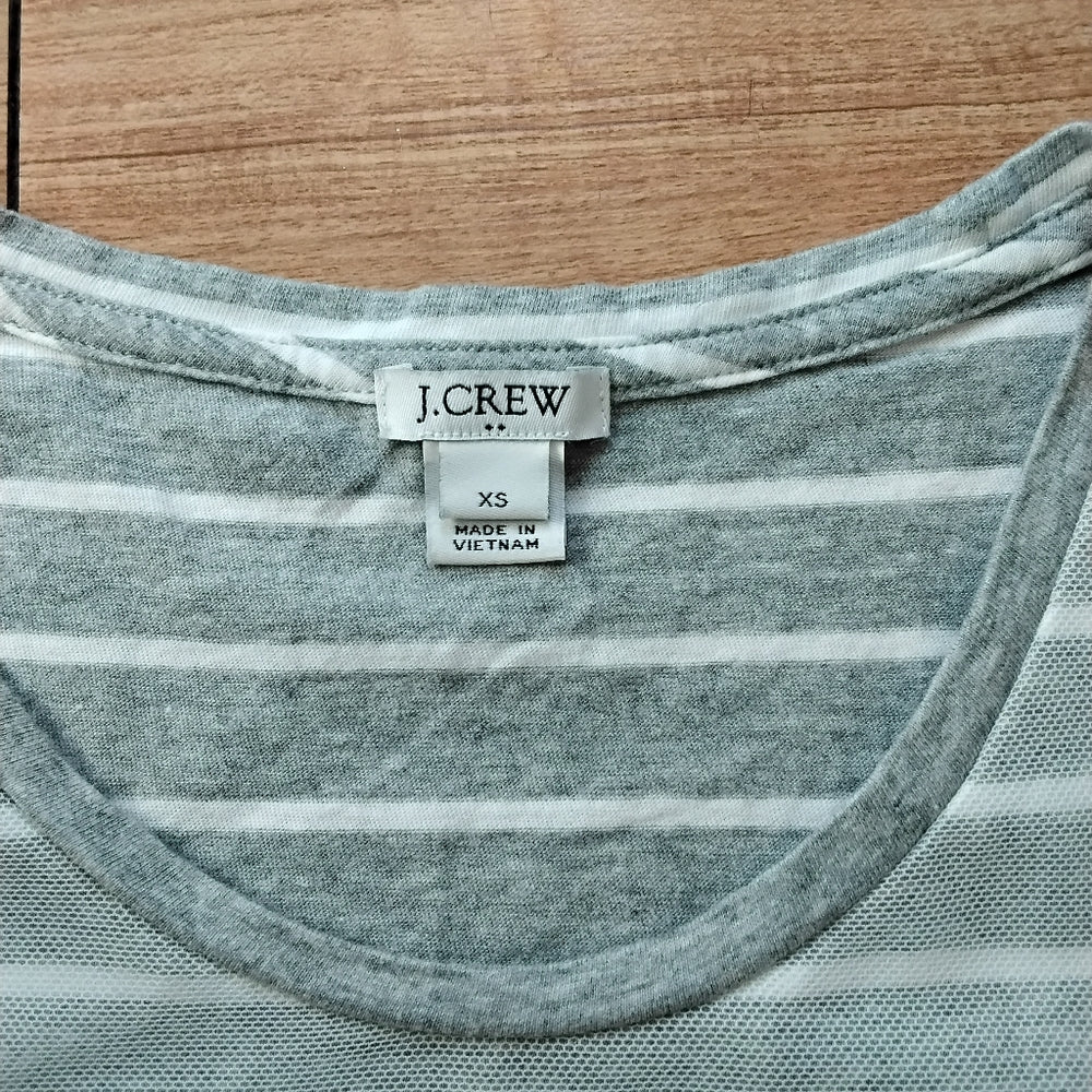 J.Crew Chic Gray Tank Tops Bundle – XS Lace & Stripe Tops