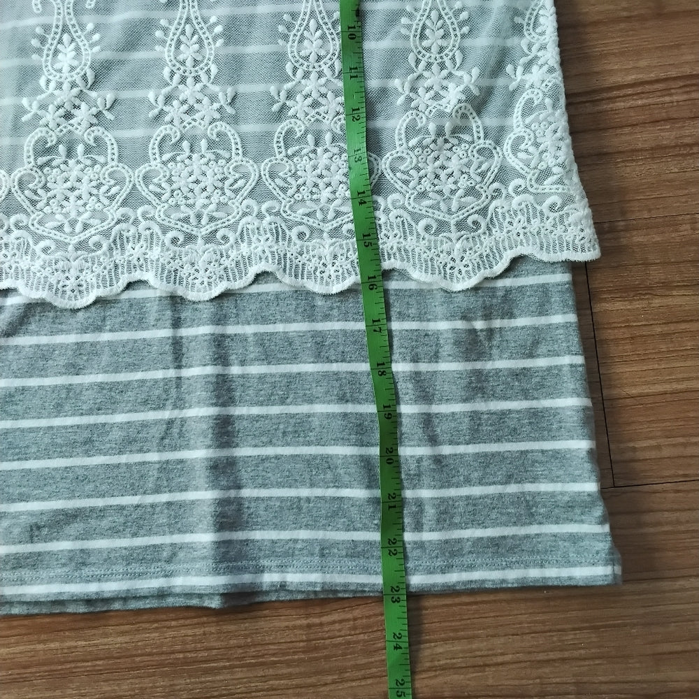 J.Crew Chic Gray Tank Tops Bundle – XS Lace & Stripe Tops