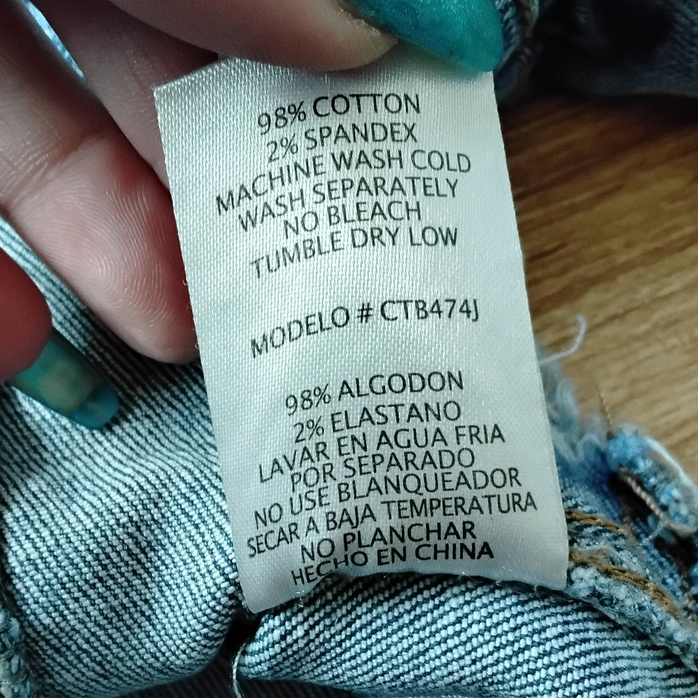 Frayed Cropped Denim Jacket by BLACK LABEL C’EST TOI – Size Small