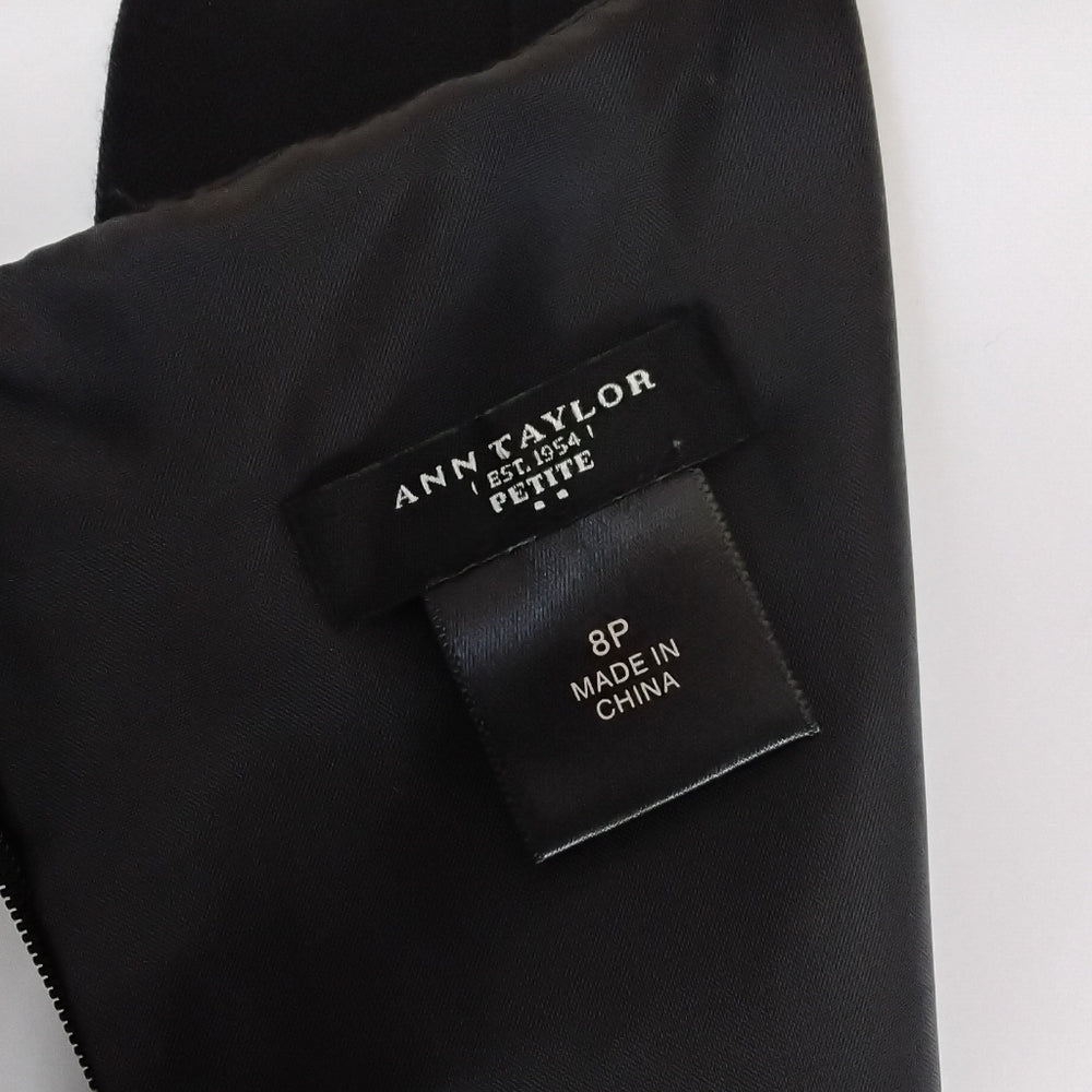 Ann Taylor Petite Black Wool Sleeveless Dress – Size 8P