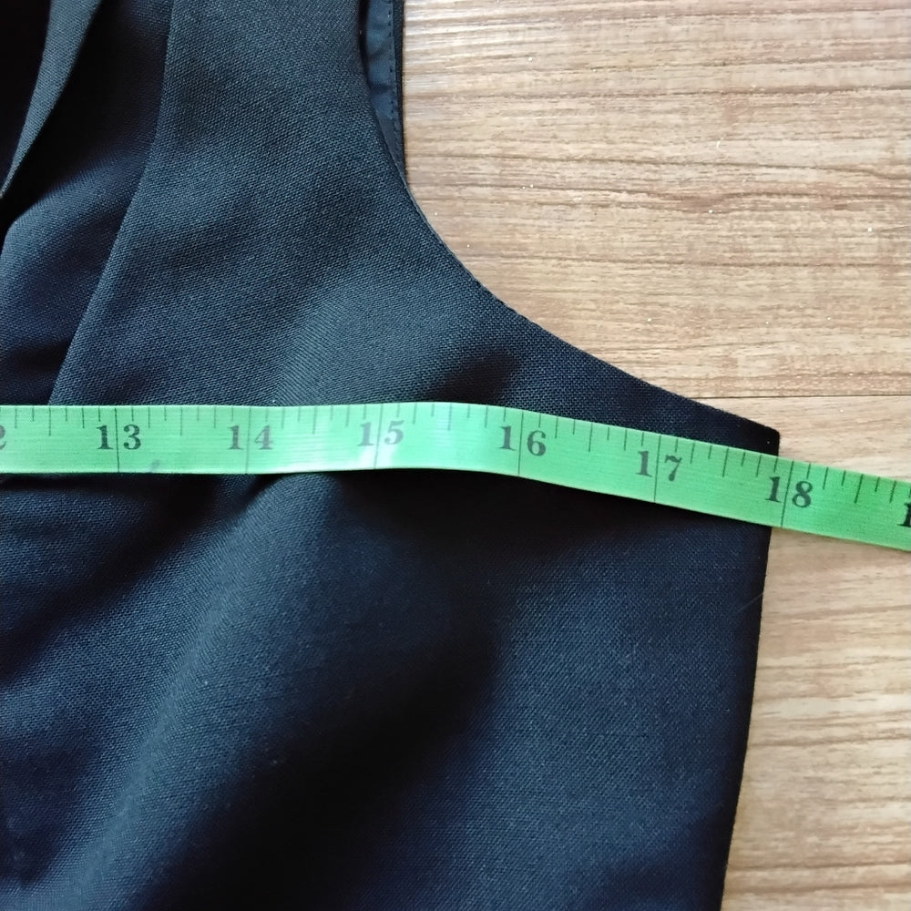 Ann Taylor Petite Black Wool Sleeveless Dress – Size 8P