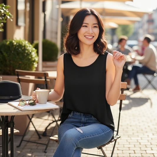 NWT Ann Taylor LOFT Sleeveless Black Top – Size M