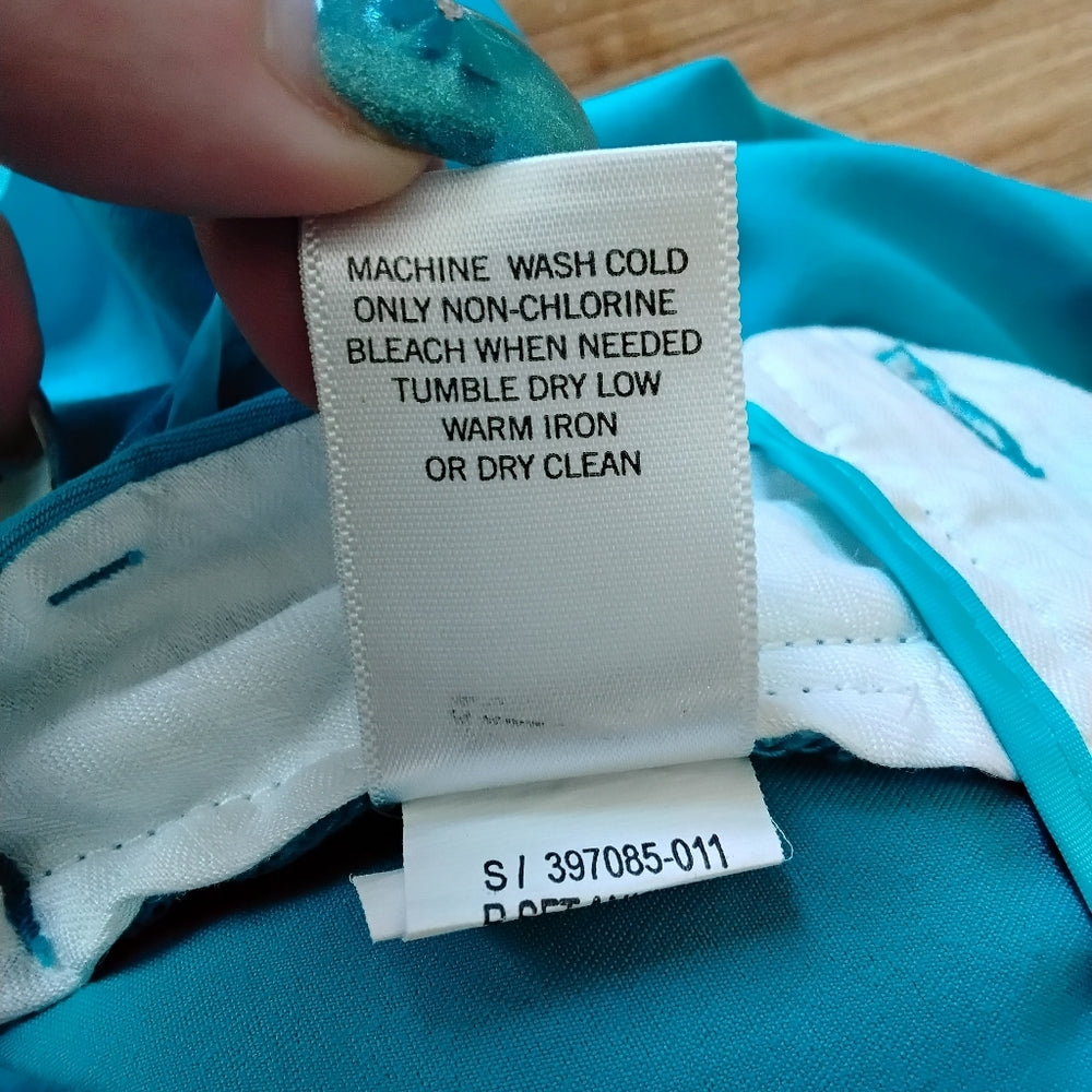 Banana Republic Bold Turquoise Ryan Fit Straight Leg Trousers Sz 2