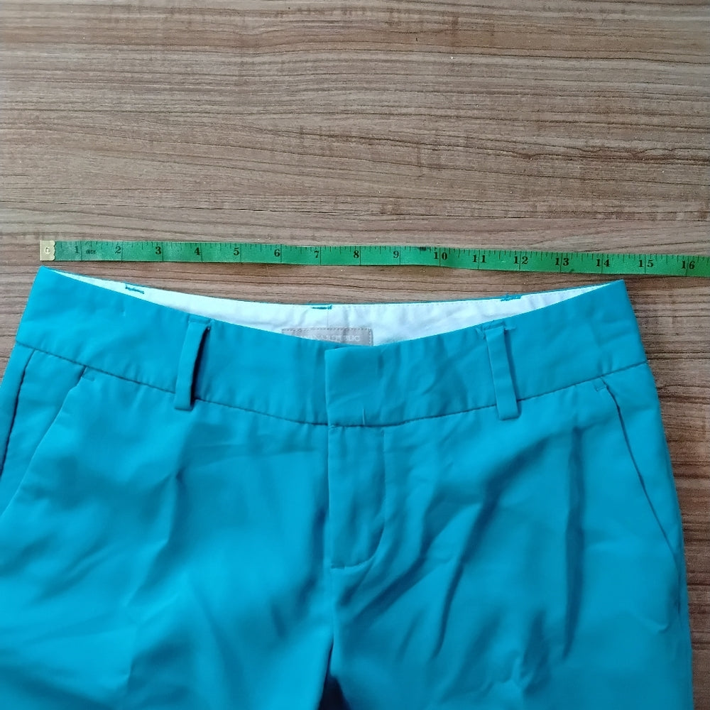 Banana Republic Bold Turquoise Ryan Fit Straight Leg Trousers Sz 2