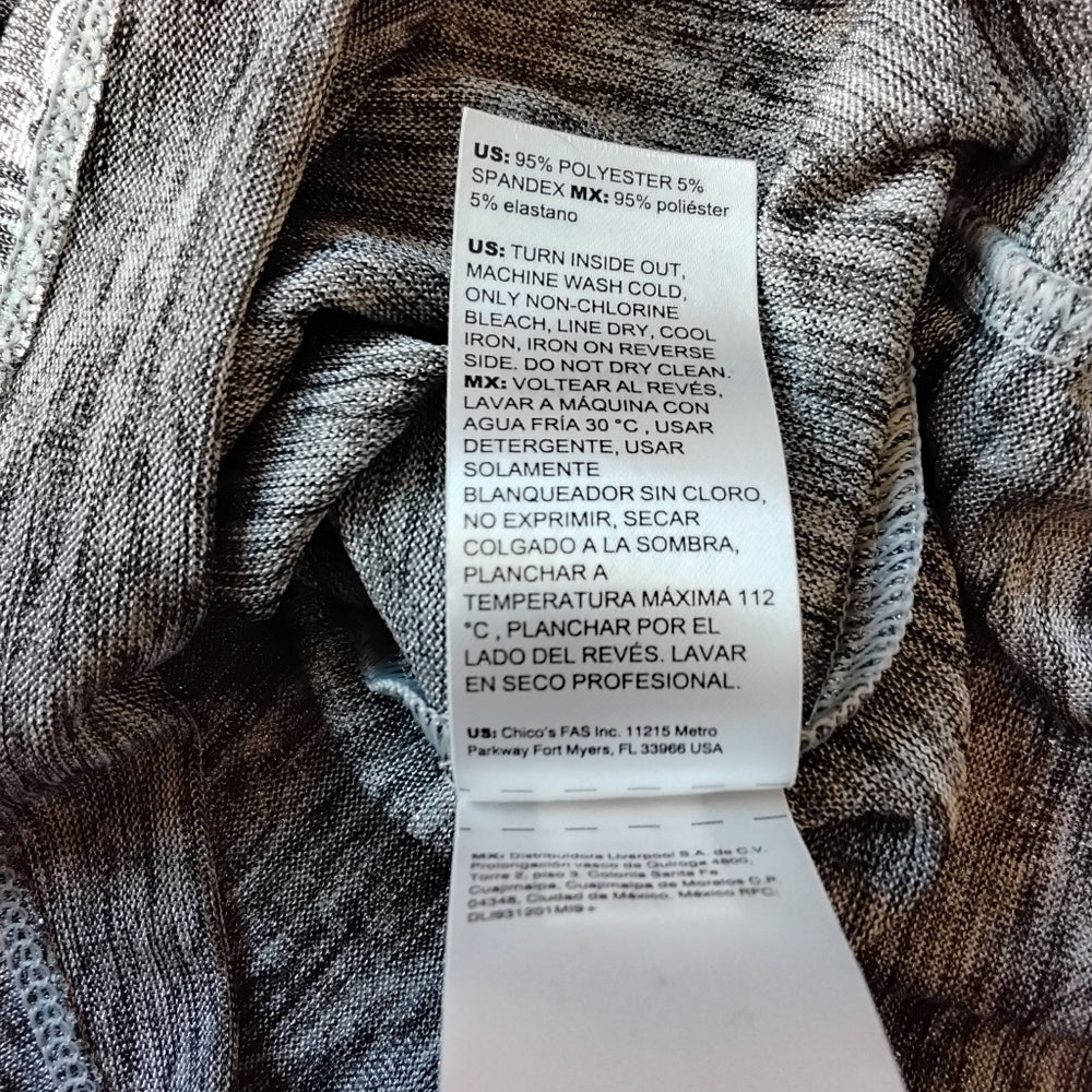 NWT White House Black Market Elegant Silver & Gray Metallic Floral Top Sz XS