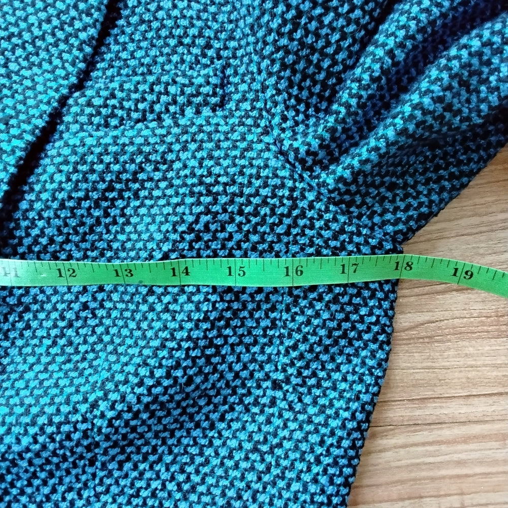 Calvin Klein Tailored Blue Houndstooth Blazer Sz 6