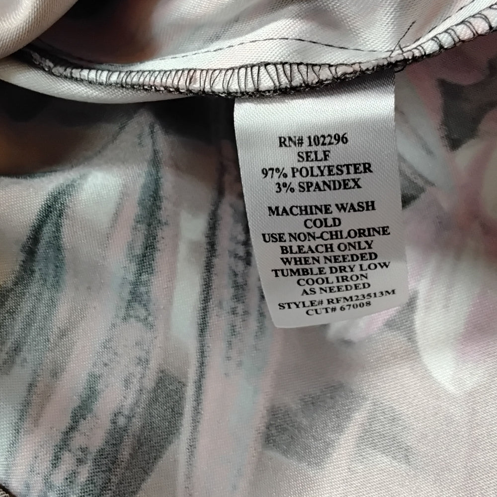 Connected Apparel Structured Sleeveless Sheath Dress Black, Pink & Gray Sz 10